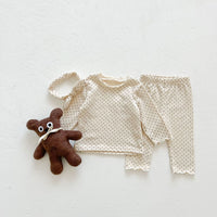Load image into Gallery viewer, 2 Pieces Set Baby Kid Girls Polka dots Tops And Pants Sleepwears Wholesale 220302391
