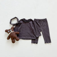 Load image into Gallery viewer, 2 Pieces Set Baby Kid Girls Polka dots Tops And Pants Sleepwears Wholesale 220302391
