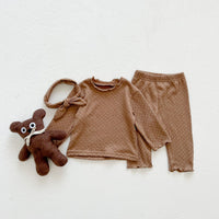 Load image into Gallery viewer, 2 Pieces Set Baby Kid Girls Polka dots Tops And Pants Sleepwears Wholesale 220302391
