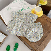 Load image into Gallery viewer, 2 Pieces Set Baby Girls Flower Print Tops And Shorts Wholesale 220302412
