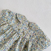 Load image into Gallery viewer, 2 Pieces Set Baby Girls Flower Print Tops And Shorts Wholesale 220302412
