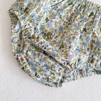 Load image into Gallery viewer, 2 Pieces Set Baby Girls Flower Print Tops And Shorts Wholesale 220302412
