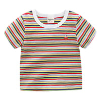 Load image into Gallery viewer, Baby Kid Boys Striped Cartoon Print T-Shirts Wholesale 220302421

