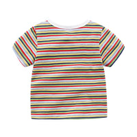 Load image into Gallery viewer, Baby Kid Boys Striped Cartoon Print T-Shirts Wholesale 220302421

