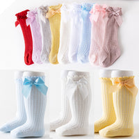 Load image into Gallery viewer, Baby Girls Solid Color Bow Accessories Socks Wholesale 22030245
