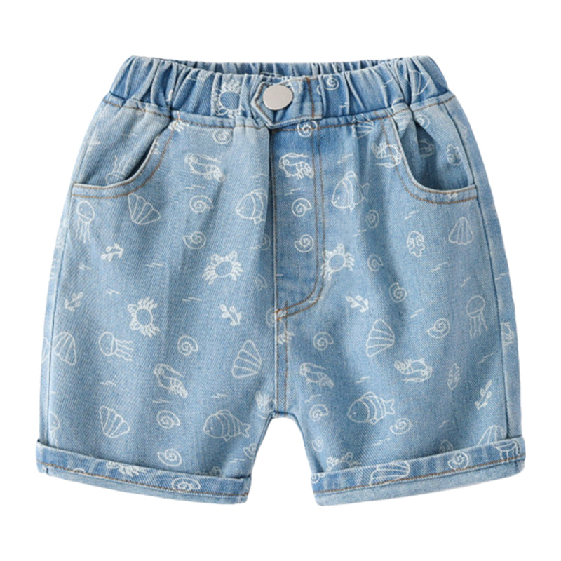 Baby Kid Boys Cartoon Print Shorts Wholesale 220302456