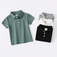 Load image into Gallery viewer, Baby Kid Boys Solid Color Polo Shirts Wholesale 220302464
