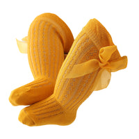 Load image into Gallery viewer, Baby Girls Solid Color Bow Accessories Socks Wholesale 220302472
