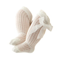 Load image into Gallery viewer, Baby Girls Solid Color Bow Accessories Socks Wholesale 220302472
