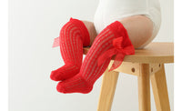 Load image into Gallery viewer, Baby Girls Solid Color Bow Accessories Socks Wholesale 220302472

