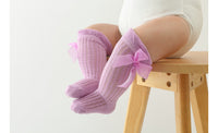 Load image into Gallery viewer, Baby Girls Solid Color Bow Accessories Socks Wholesale 220302472
