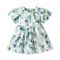 Load image into Gallery viewer, Baby Kid Girls Flower Cartoon Print Dresses Wholesale 220302473
