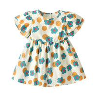 Load image into Gallery viewer, Baby Kid Girls Flower Cartoon Print Dresses Wholesale 220302473
