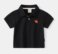 Load image into Gallery viewer, Baby Kid Boys Striped Animals Cartoon Embroidered T-Shirts Polo Shirts Wholesale 220302474
