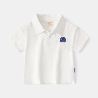 Load image into Gallery viewer, Baby Kid Boys Striped Animals Cartoon Embroidered T-Shirts Polo Shirts Wholesale 220302474
