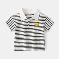 Load image into Gallery viewer, Baby Kid Boys Striped Animals Cartoon Embroidered T-Shirts Polo Shirts Wholesale 220302474
