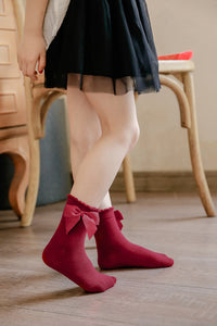 Load image into Gallery viewer, Baby Kid Unisex Solid Color Bow Accessories Socks Wholesale 22030296
