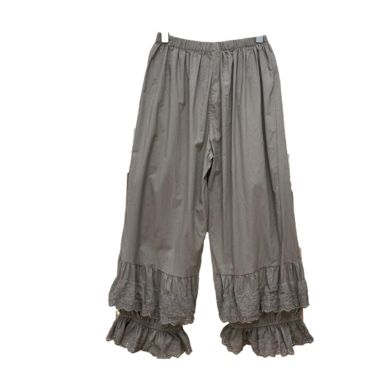 Women Solid Color Embroidered Pants Wholesale 220307114