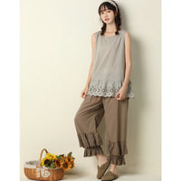 Load image into Gallery viewer, Women Solid Color Embroidered Pants Wholesale 220307114
