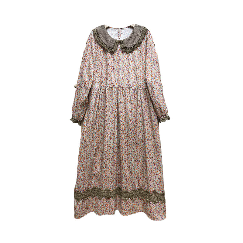 Women Flower Lace Print Dresses Wholesale 220307199
