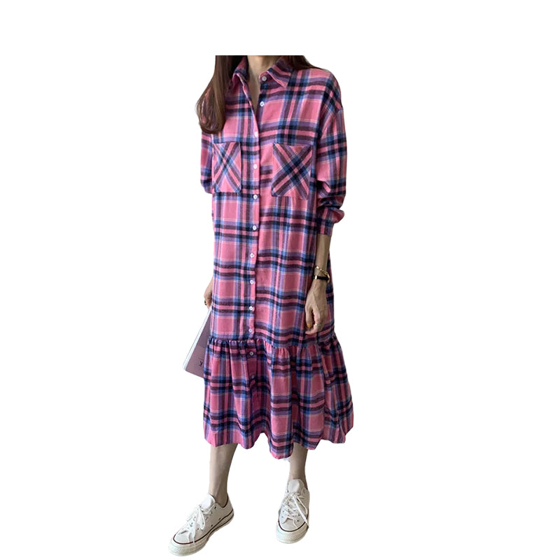 Women Checked Dresses Wholesale 220307643