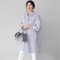 Load image into Gallery viewer, Women Striped Blouses Wholesale 220307645
