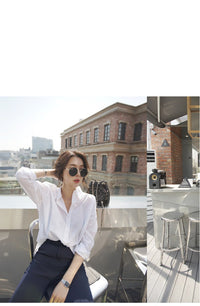 Load image into Gallery viewer, Women Solid Color Blouses Wholesale 220307658
