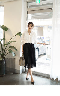 Load image into Gallery viewer, Women Solid Color Blouses Wholesale 220307659
