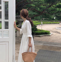 Load image into Gallery viewer, Women Solid Color Ribbon Dresses Wholesale 220307680
