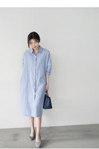 Load image into Gallery viewer, Women Striped Print Dresses Wholesale 220307693
