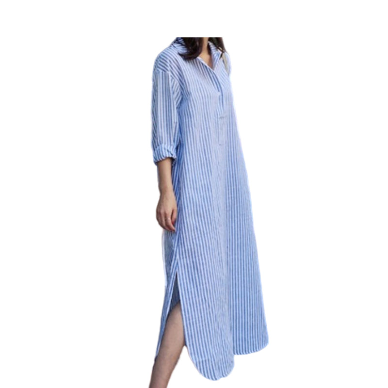 Women Striped Print Dresses Wholesale 220307702