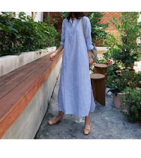 Load image into Gallery viewer, Women Striped Print Dresses Wholesale 220307702
