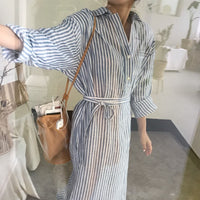 Load image into Gallery viewer, Women Striped Ribbon Print Dresses Wholesale 220307703
