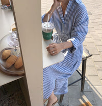 Load image into Gallery viewer, Women Striped Ribbon Print Dresses Wholesale 220307703
