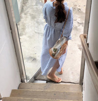 Load image into Gallery viewer, Women Striped Ribbon Print Dresses Wholesale 220307703
