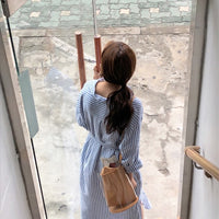 Load image into Gallery viewer, Women Striped Ribbon Print Dresses Wholesale 220307703
