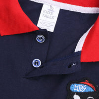 Load image into Gallery viewer, 2 Pieces Set Baby Kid Boys Striped Flower Plant Print Polo Shirts And Solid Color Shorts Wholesale 22030807
