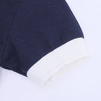 Load image into Gallery viewer, 2 Pieces Set Baby Kid Boys Striped Flower Plant Print Polo Shirts And Solid Color Shorts Wholesale 22030807
