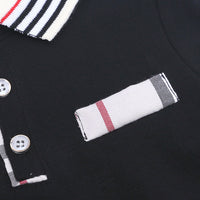 Load image into Gallery viewer, 2 Pieces Set Baby Kid Boys Striped Flower Plant Print Polo Shirts And Solid Color Shorts Wholesale 22030807
