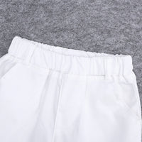 Load image into Gallery viewer, 2 Pieces Set Baby Kid Boys Striped Flower Plant Print Polo Shirts And Solid Color Shorts Wholesale 22030807
