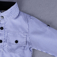 Load image into Gallery viewer, 2 Pieces Set Baby Kid Boys Striped Shirts And Solid Color Rompers Wholesale 22030810
