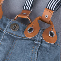 Load image into Gallery viewer, 2 Pieces Set Baby Kid Boys Striped Shirts And Solid Color Rompers Wholesale 22030810
