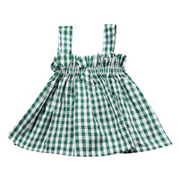 Load image into Gallery viewer, 2 Pieces Set Baby Kid Girls Checked Tank Dresses And Solid Color Underwears Wholesale 22030811
