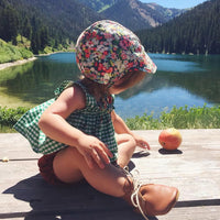 Load image into Gallery viewer, 2 Pieces Set Baby Kid Girls Checked Tank Dresses And Solid Color Underwears Wholesale 22030811
