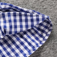 Load image into Gallery viewer, 2 Pieces Set Baby Kid Girls Checked Tank Dresses And Solid Color Underwears Wholesale 22030811
