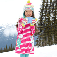 Load image into Gallery viewer, Baby Kid Girls Striped Polka dots Animals Cartoon Embroidered Dresses Wholesale 22030813

