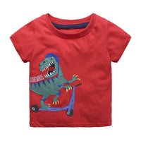 Load image into Gallery viewer, Baby Kid Boys Striped Dinosaur Animals Car Cartoon Star Unicorn Print T-Shirts Wholesale 22030818
