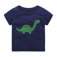 Load image into Gallery viewer, Baby Kid Boys Striped Dinosaur Animals Car Cartoon Star Unicorn Print T-Shirts Wholesale 22030818

