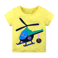 Load image into Gallery viewer, Baby Kid Boys Striped Dinosaur Animals Car Cartoon Star Unicorn Print T-Shirts Wholesale 22030818
