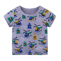 Load image into Gallery viewer, Baby Kid Boys Striped Dinosaur Animals Car Cartoon Star Unicorn Print T-Shirts Wholesale 22030818
